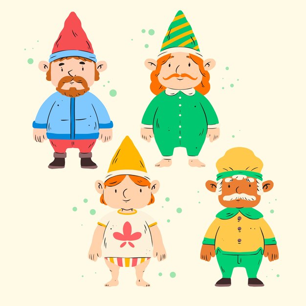 Ilustración enana dibujada a mano