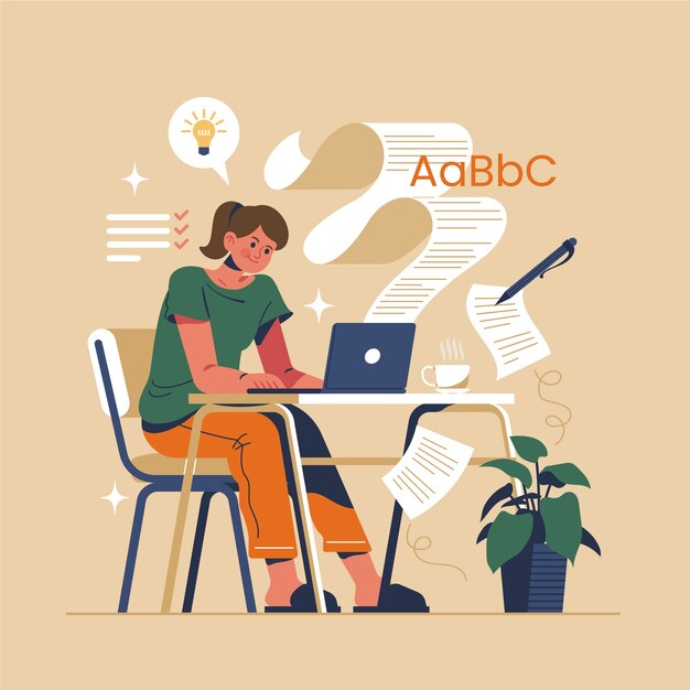 Ilustración de ensayo dibujado a mano