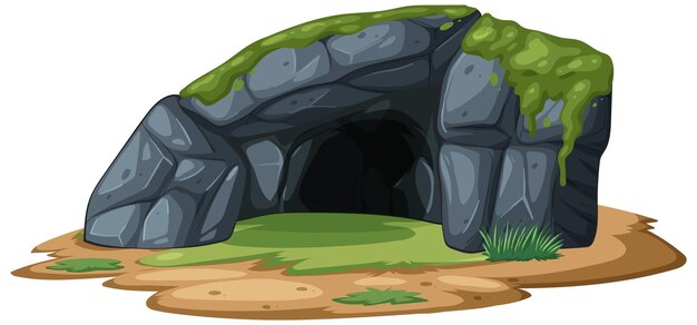 Ilustración de la entrada de la cueva Mossy