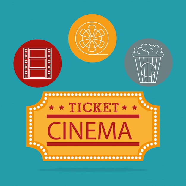 Vector gratuito ilustración de entretenimiento de cine