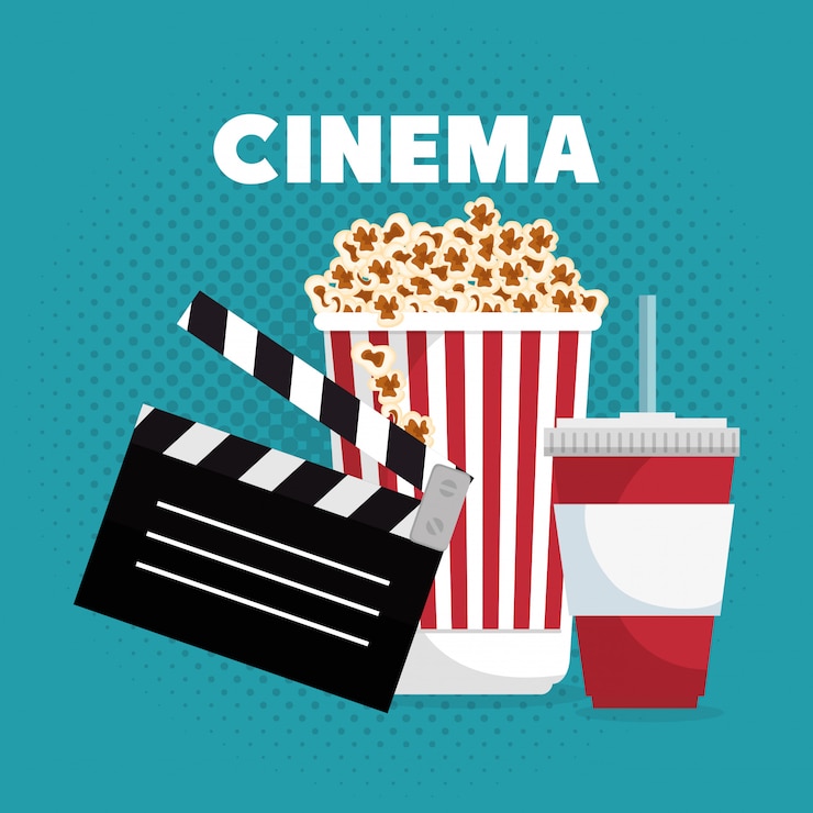 Vector gratuito ilustración de entretenimiento de cine