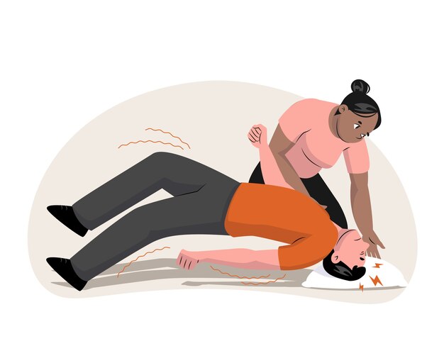 Ilustración de epilepsia de diseño plano dibujado a mano