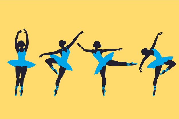 Ilustración de escuela de baile de diseño plano