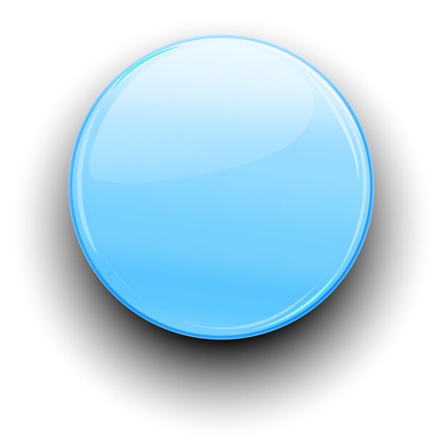 Ilustración de la esfera azul brillante