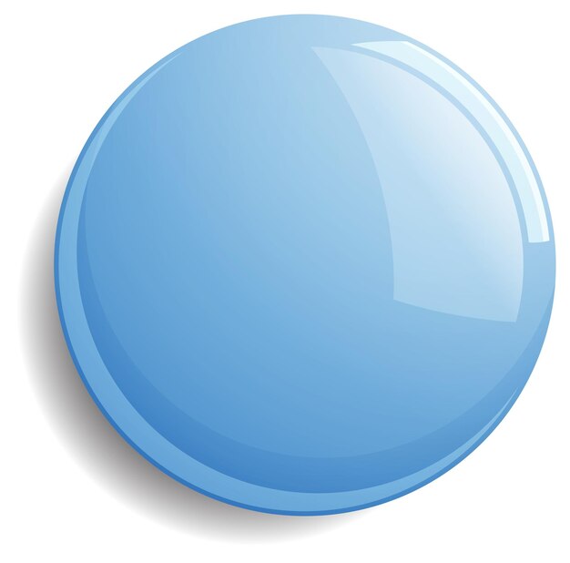 Ilustración de la esfera azul brillante
