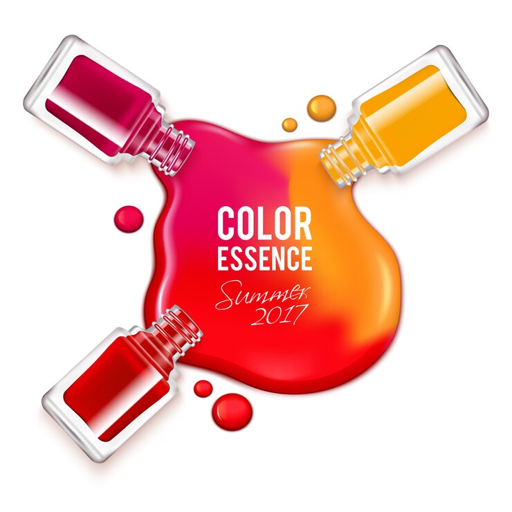 Vector gratuito ilustración de esmalte de uñas derramado