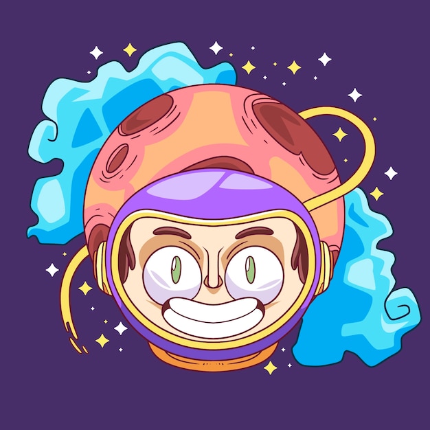 Ilustración de espacio de estilo loco