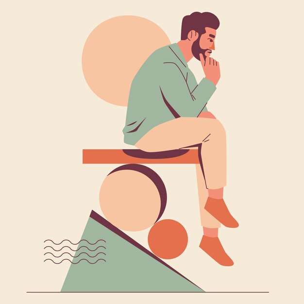 Ilustración de estabilidad dibujada a mano