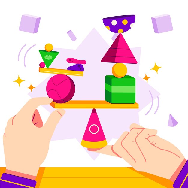 Ilustración de estabilidad de diseño plano