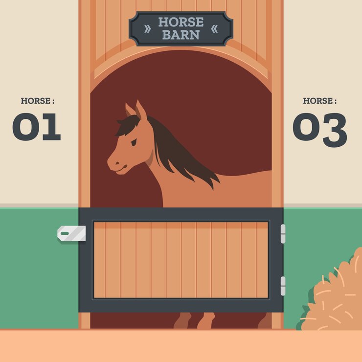Vector gratuito ilustración estable dibujada a mano