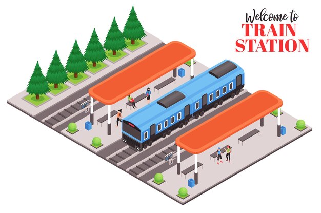 Ilustración de la estación de tren