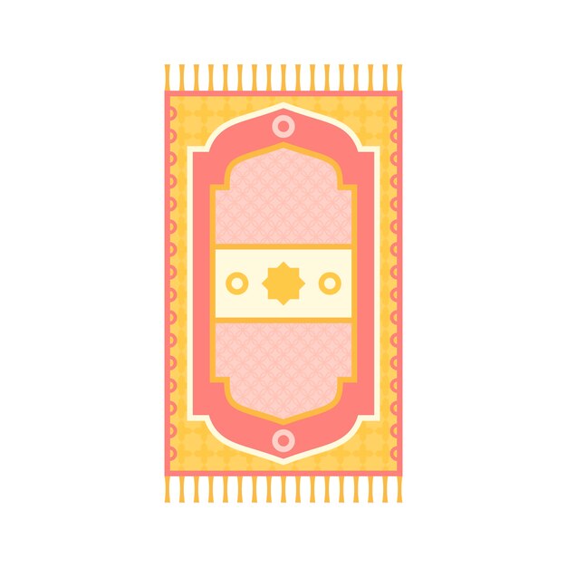 Ilustración de estera de oración de diseño plano