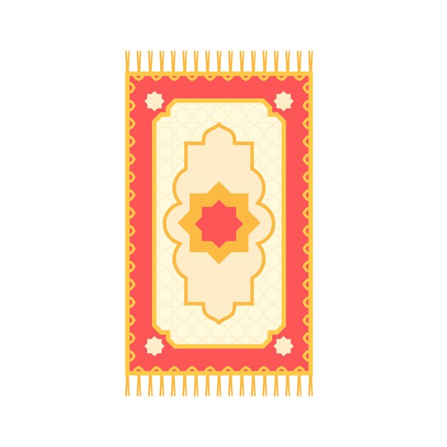 Ilustración de estera de oración de diseño plano