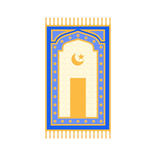 Ilustración de estera de oración de diseño plano