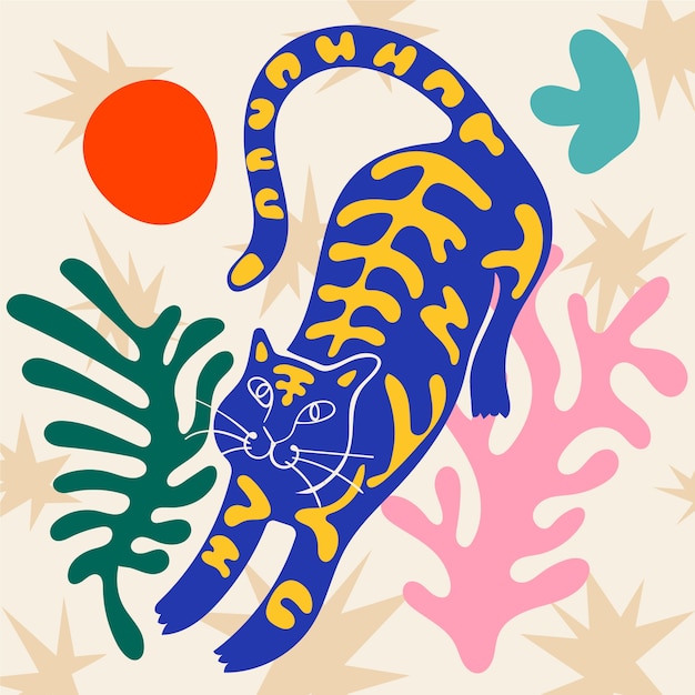 Ilustración de estilo matisse dibujado a mano