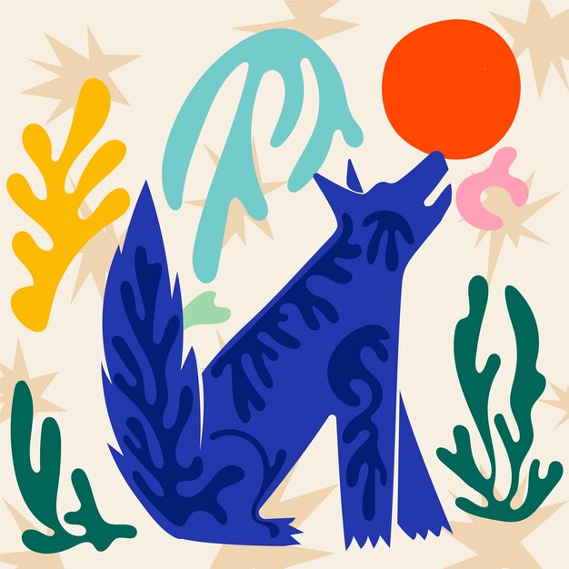 Ilustración de estilo matisse dibujado a mano