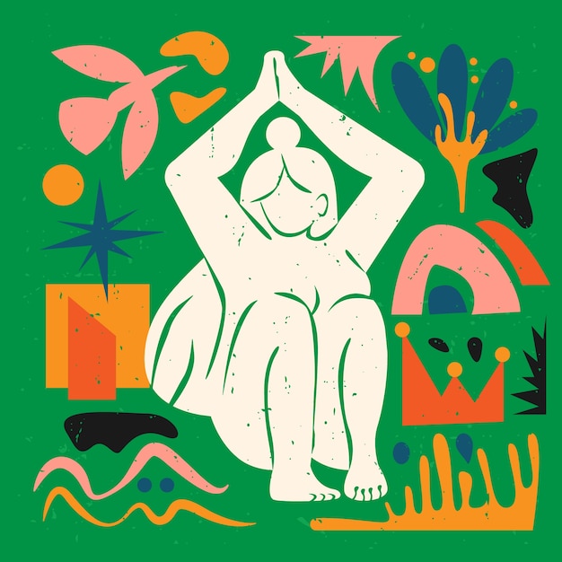 Ilustración de estilo matisse dibujado a mano