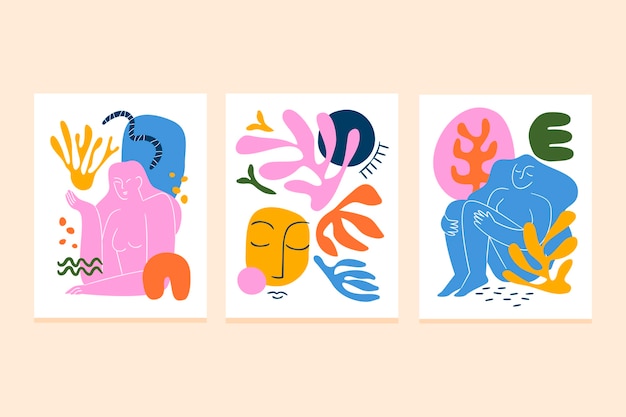 Vector gratuito ilustración de estilo matisse de diseño plano