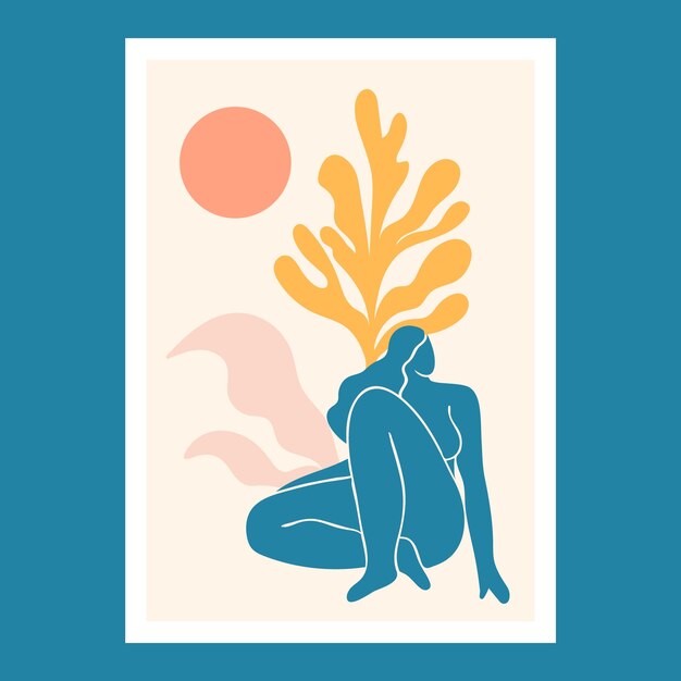 Ilustración de estilo matisse de diseño plano