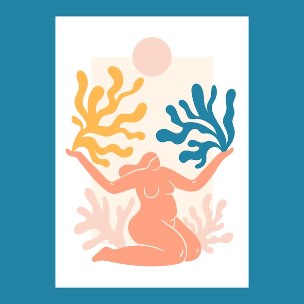 Vector gratuito ilustración de estilo matisse de diseño plano