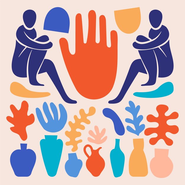 Ilustración de estilo matisse de diseño plano