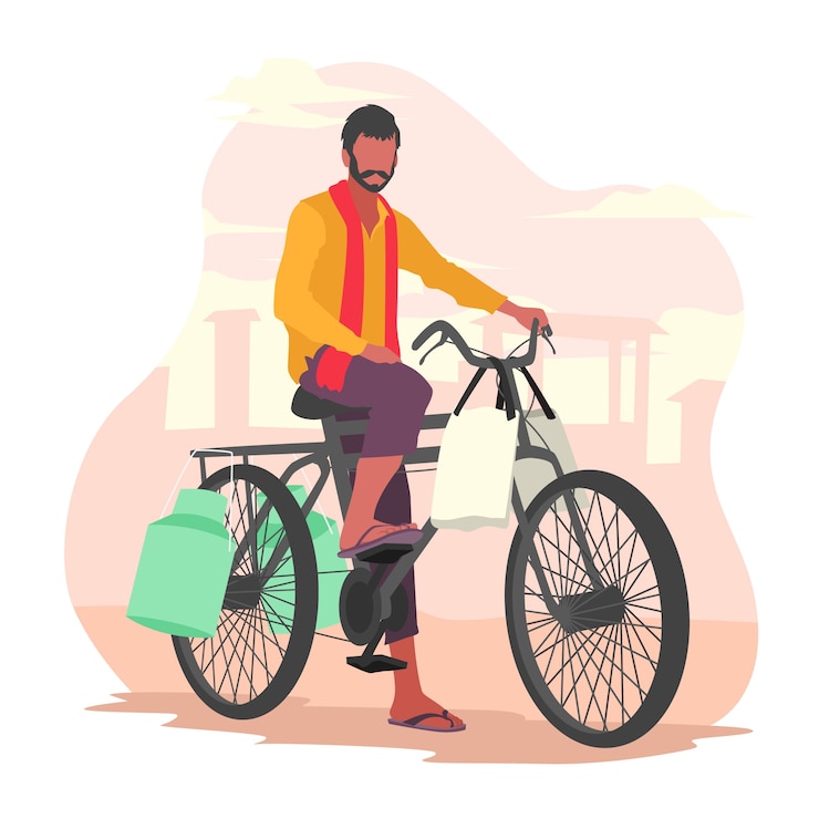 Vector gratuito ilustración de estilo de vida indio dibujado a mano