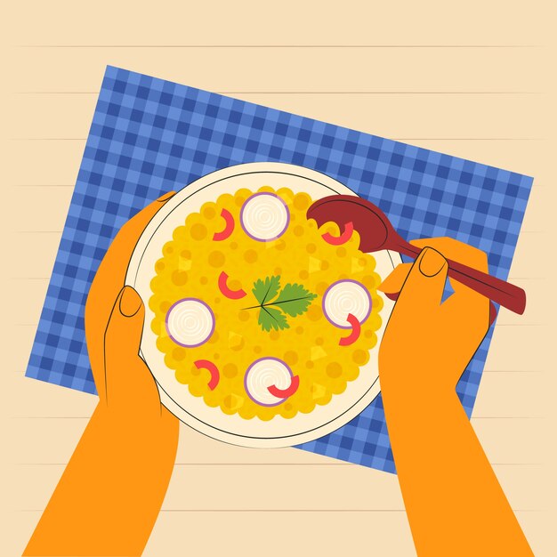 Ilustración de estofado de garbanzos