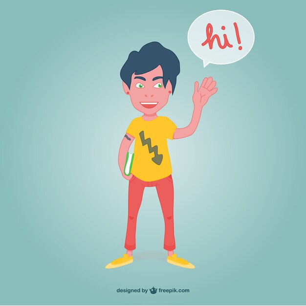 Ilustración de estudiante