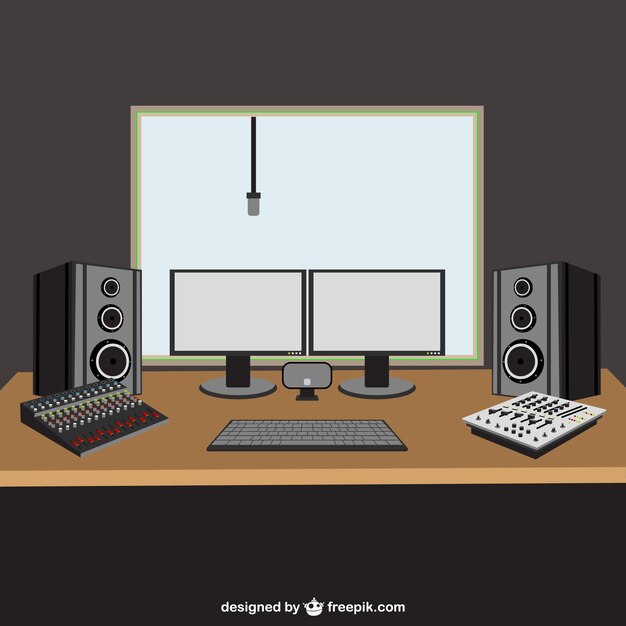Ilustración de estudio de música