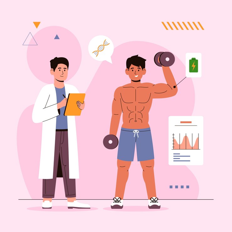 Vector gratuito ilustración de la evaluación física dibujada a mano