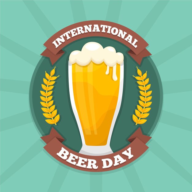 Ilustración del evento del día internacional de la cerveza