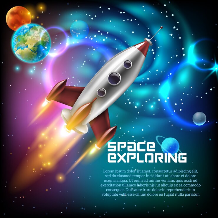 Vector gratuito ilustración de la exploración espacial