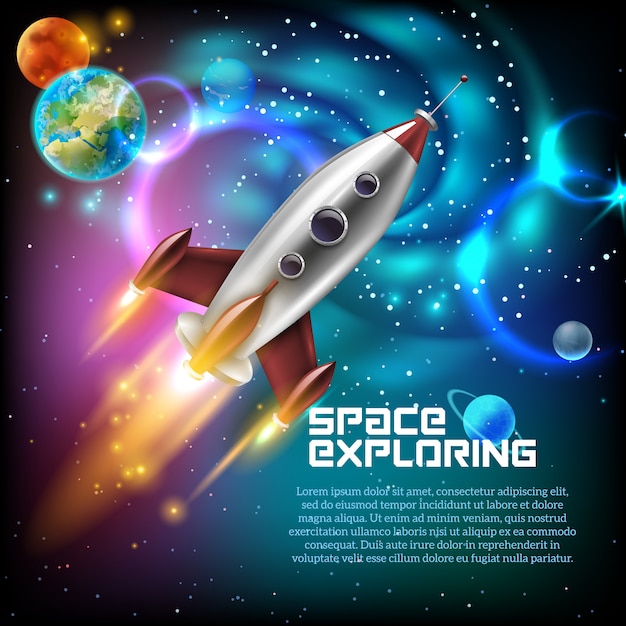 Ilustración de la exploración espacial