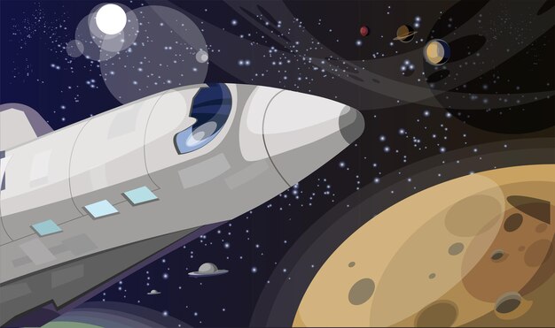 Ilustración de exploración espacial