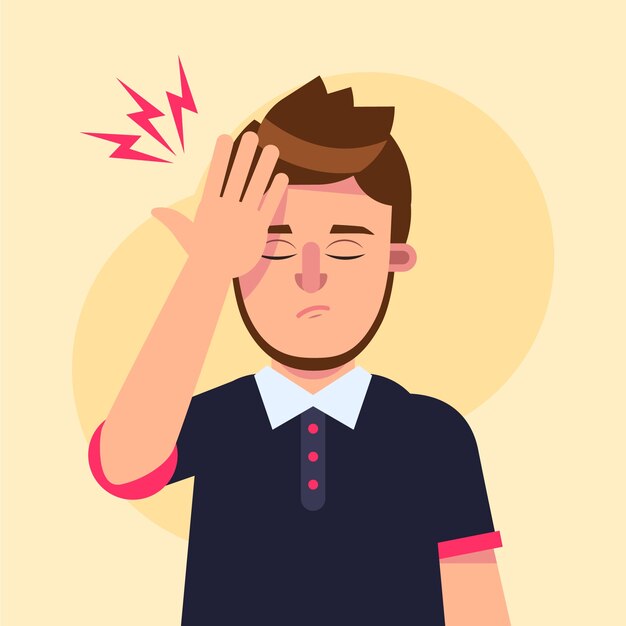 Ilustración de facepalm de diseño plano