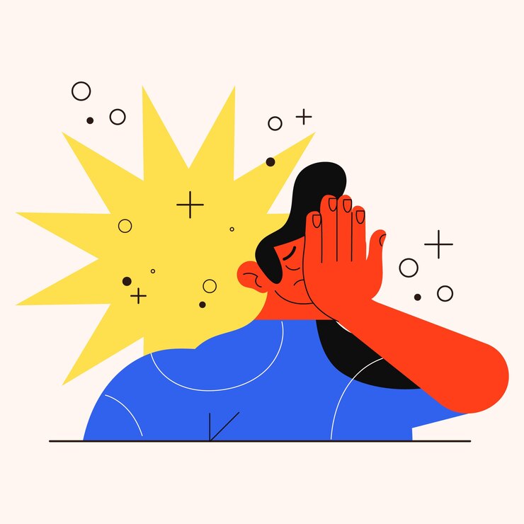 Vector gratuito ilustración de facepalm de diseño plano