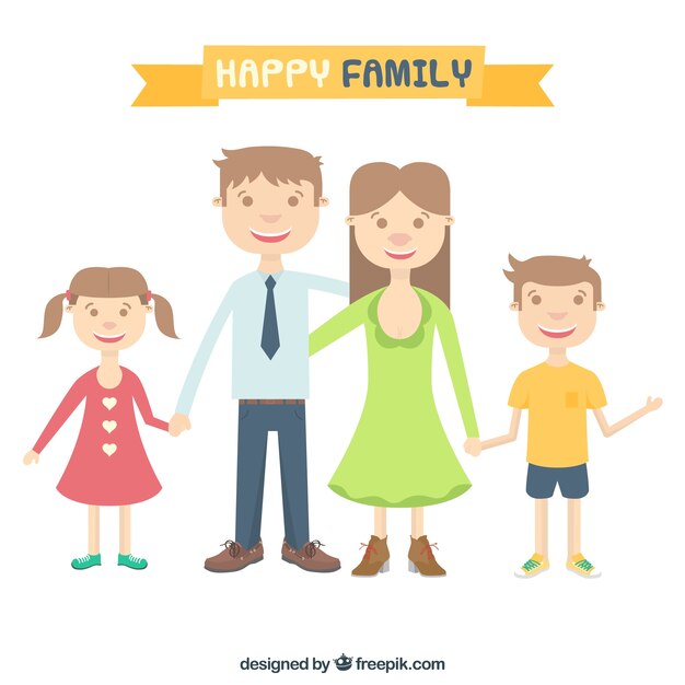 Ilustración de familia feliz