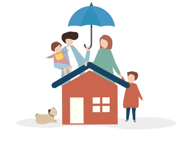 Vector gratuito ilustración de una familia feliz