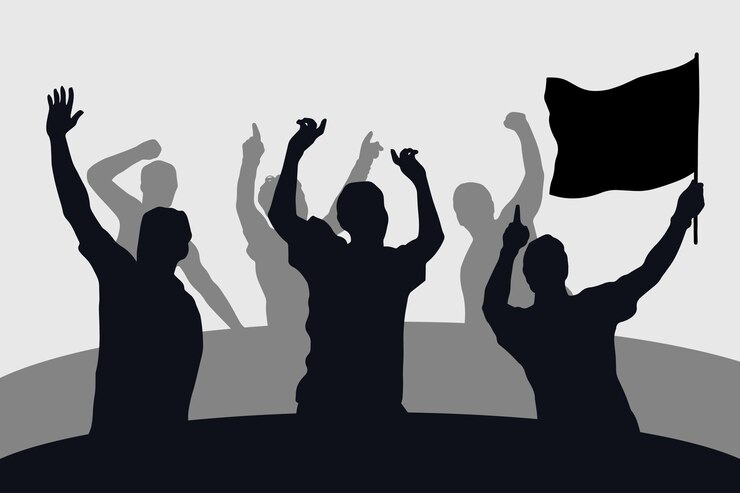 Vector gratuito ilustración de fanáticos del fútbol dibujados a mano