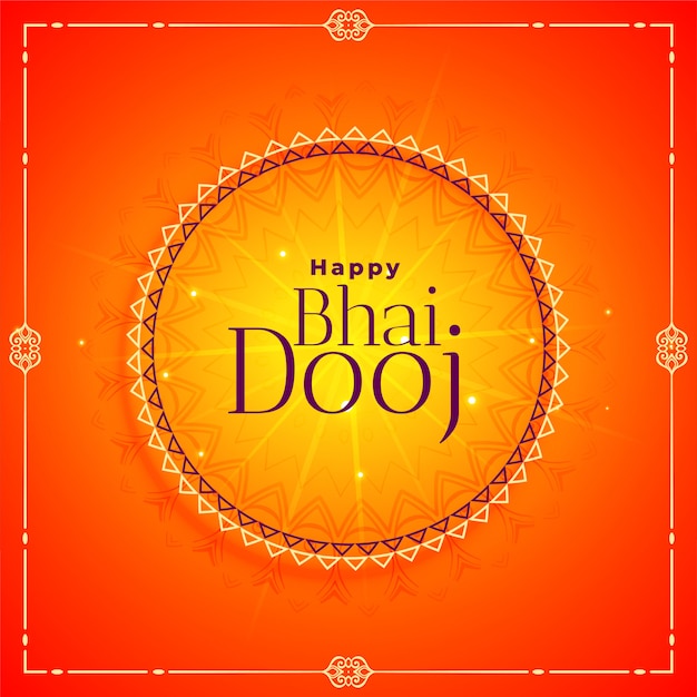 Vector gratuito ilustración feliz de la celebración del festival de bhai dooj