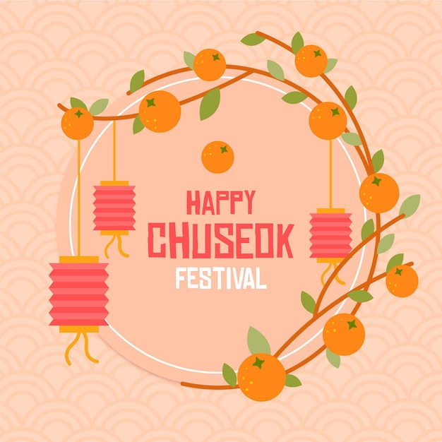 Ilustración de feliz chuseok
