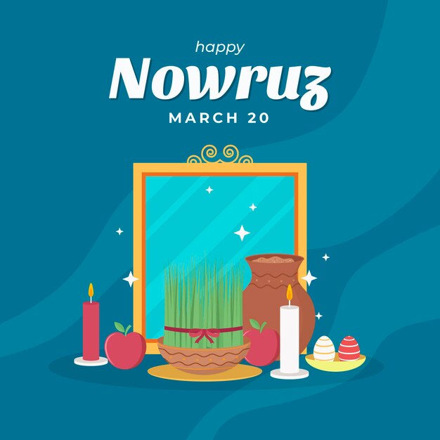 Vector gratuito ilustración feliz de nowruz