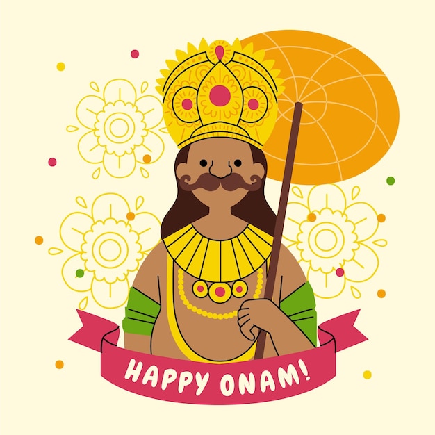 Vector gratuito ilustración de feliz onam