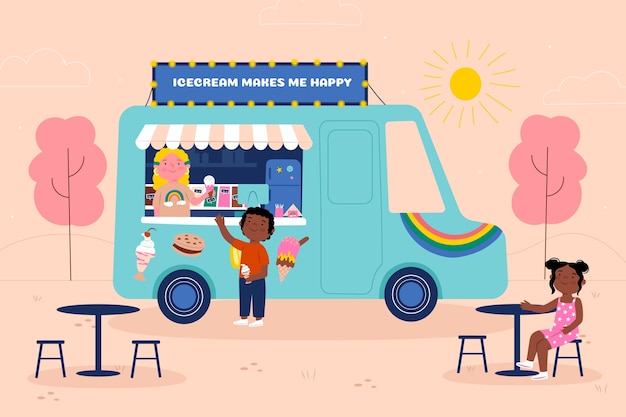 Ilustración de festival de comida de diseño plano