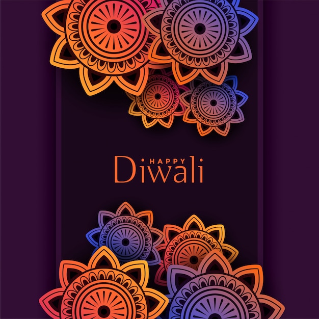 Vector gratuito ilustración de festival indio feliz diwali patrón