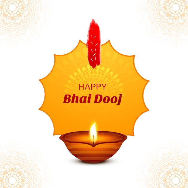 Ilustración festival indio de fondo de tarjeta de celebración bhai dooj