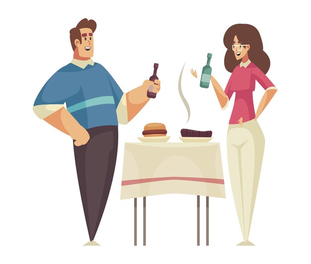 Ilustración de fiesta de barbacoa