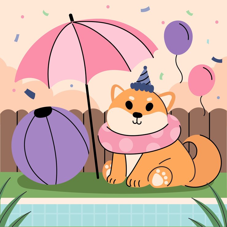 Vector gratuito ilustración de fiesta en la piscina dibujada a mano
