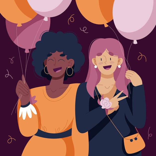 Ilustración de fiesta plana