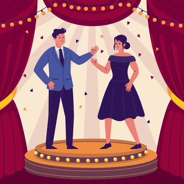 Ilustración de fiesta plana